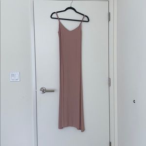 Dusty, pink maxi slip Reformation dress